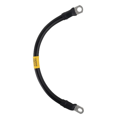 AWG #1/0 Black Battery Interconnect Cable 12 With 3/8 Lugs